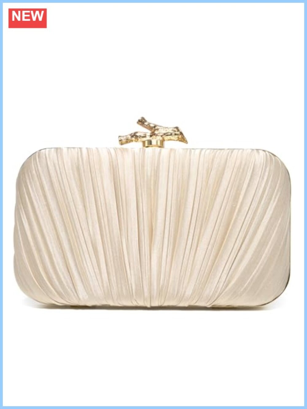 Satin Clutch Purse with Detachable Chain Strap for Formal Evening Weddings